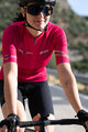 SANTINI Rövid ujjú kerékpáros mez - UCI WORLD ECO LADY - ciklámen