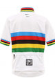 SANTINI Rövid ujjú kerékpáros mez - UCI KIDS - színes/fehér