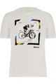SANTINI Rövid ujjú kerékpáros póló - ROAD UCI OFFICIAL - fehér