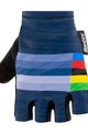 SANTINI Kerékpáros kesztyű rövid ujjal - UCI RAINBOW - kék