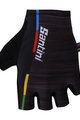 SANTINI Kerékpáros kesztyű rövid ujjal - UCI RAINBOW - fekete