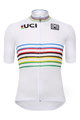 SANTINI Rövid ujjú kerékpáros mez - UCI WORLD CHAMPION - fehér
