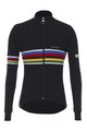 SANTINI Hosszú ujjú kerékpáros mez - UCI RAINBOW WOOL - fekete