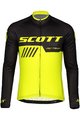 SCOTT Hosszú ujjú kerékpáros mez nyári - RC TEAM 10 SUMMER - sárga/fekete