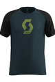 SCOTT Rövid ujjú kerékpáros póló - 10 ICON RAGLAN - fekete/kék