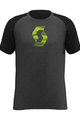 SCOTT Rövid ujjú kerékpáros póló - 10 ICON RAGLAN - fekete/szürke