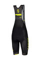 SCOTT Rövid kerékpáros mez rövidnadrággal - RC TEAM 10 - sárga/fekete