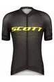 SCOTT Rövid kerékpáros mez rövidnadrággal - RC PRO SS - szürke/sárga/fekete