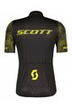 SCOTT Rövid kerékpáros mez rövidnadrággal - RC TEAM 10 SS - sárga/szürke/fekete