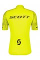 SCOTT Rövid kerékpáros mez rövidnadrággal - RC TEAM 10 SS - szürke/sárga/fekete