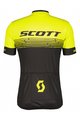 SCOTT Rövid kerékpáros mez rövidnadrággal - RC TEAM 20 SS - sárga/fekete/szürke