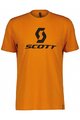 SCOTT Rövid ujjú kerékpáros póló - ICON SS - fekete/narancssárga
