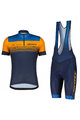 SCOTT Rövid kerékpáros mez rövidnadrággal - RC TEAM 20 SS - narancssárga/kék