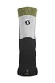 SCOTT Klasszikus kerékpáros zokni - BLOCK STRIPE CREW - fekete/zöld