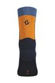 SCOTT Klasszikus kerékpáros zokni - BLOCK STRIPE CREW - kék/narancssárga