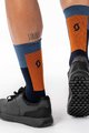SCOTT Klasszikus kerékpáros zokni - BLOCK STRIPE CREW - kék/narancssárga