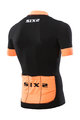 SIX2 Rövid ujjú kerékpáros mez - BIKE3 STRIPES - fekete/narancssárga