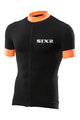 SIX2 Rövid ujjú kerékpáros mez - BIKE3 STRIPES - fekete/narancssárga