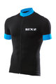 SIX2 Rövid ujjú kerékpáros mez - BIKE3 STRIPES - fekete/kék