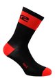 SIX2 Klasszikus kerékpáros zokni - SHORT LOGO - piros/fekete