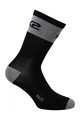 SIX2 Klasszikus kerékpáros zokni - SHORT LOGO - szürke/fekete