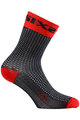 SIX2 Klasszikus kerékpáros zokni - SHORT S - fekete/piros