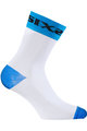 SIX2 Klasszikus kerékpáros zokni - WHITE SHORT - fehér/világoskék