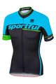 SPORTFUL Rövid ujjú kerékpáros mez - SC TEAM - fekete/világoskék