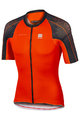 SPORTFUL Rövid ujjú kerékpáros mez - BODYFIT SPEEDSKIN - narancssárga/fekete