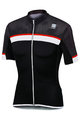 SPORTFUL Rövid ujjú kerékpáros mez - PISTA - piros/fekete/fehér