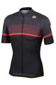 SPORTFUL Rövid ujjú kerékpáros mez - FREQUENCE - fekete/piros/szürke