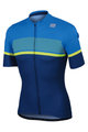 SPORTFUL Rövid ujjú kerékpáros mez - FREQUENCE - kék/sárga