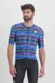 SPORTFUL Rövid ujjú kerékpáros mez - GLITCH BOMBER - kék