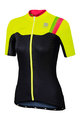 SPORTFUL Rövid ujjú kerékpáros mez - BODYFIT PRO LADY - fekete/sárga