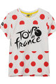 TDF Rövid ujjú kerékpáros póló - TDF KIDS POIS '21 - fehér/piros