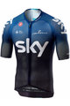 CASTELLI Rövid ujjú kerékpáros mez - TEAM SKY 2019  - fehér/kék/fekete