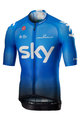CASTELLI Rövid ujjú kerékpáros mez - TEAM SKY 2019 - fehér/világoskék/fekete