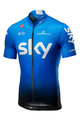 CASTELLI Rövid ujjú kerékpáros mez - TEAM SKY FAN 2019 - fehér/fekete/világoskék