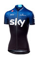 CASTELLI Rövid ujjú kerékpáros mez - TEAM SKY FAN 2019 - fehér/fekete/kék