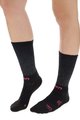 UYN Klasszikus kerékpáros zokni - AERO WINTER LADY - fekete/rózsaszín