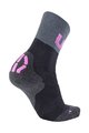 UYN Klasszikus kerékpáros zokni - LIGHT LADY - fekete/szürke/rózsaszín