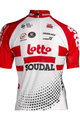 Rövid ujjú kerékpáros mez - LOTTO SOUDAL 19 KIDS - fehér/piros