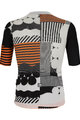 SANTINI Rövid ujjú kerékpáros mez - DELTA OPTIC - fehér/narancssárga/fekete