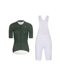 RIVANELLE Rövid kerékpáros mez rövidnadrággal - ELEVATE - fehér/zöld