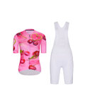 RIVANELLE Rövid kerékpáros mez rövidnadrággal - CHERIE - fehér/rózsaszín