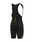 ALÉ Rövid kerékpáros nadrág kantárral - R-EV1 AGONISTA PLUS - fekete/sárga