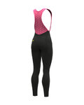 ALÉ Hosszú kerékpáros nadrág kantárral - SOLID ESSENTIAL - rózsaszín/fekete