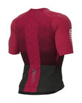 ALÉ Rövid ujjú kerékpáros mez - R-EV1  VELOCITY - bordó