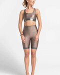 ATHLEEYA legging - COFFEE BIKER SHINE - bézs