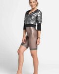 ATHLEEYA legging - COFFEE BIKER SHINE - bézs